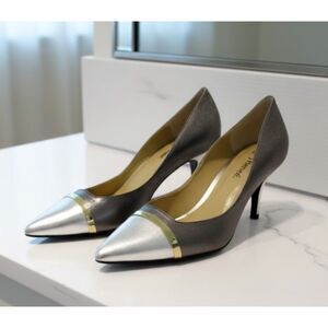 J. Renee Adena Metallic Silver Pumps NWOB Retail $110 Womens Size 11